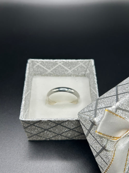 925 Silver Plain Wedding Band 4mm