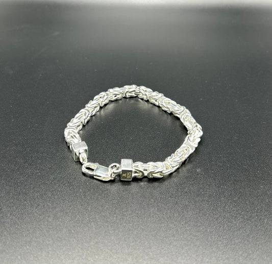 925 Silver Byzantine Bracelet 8” 17.8g