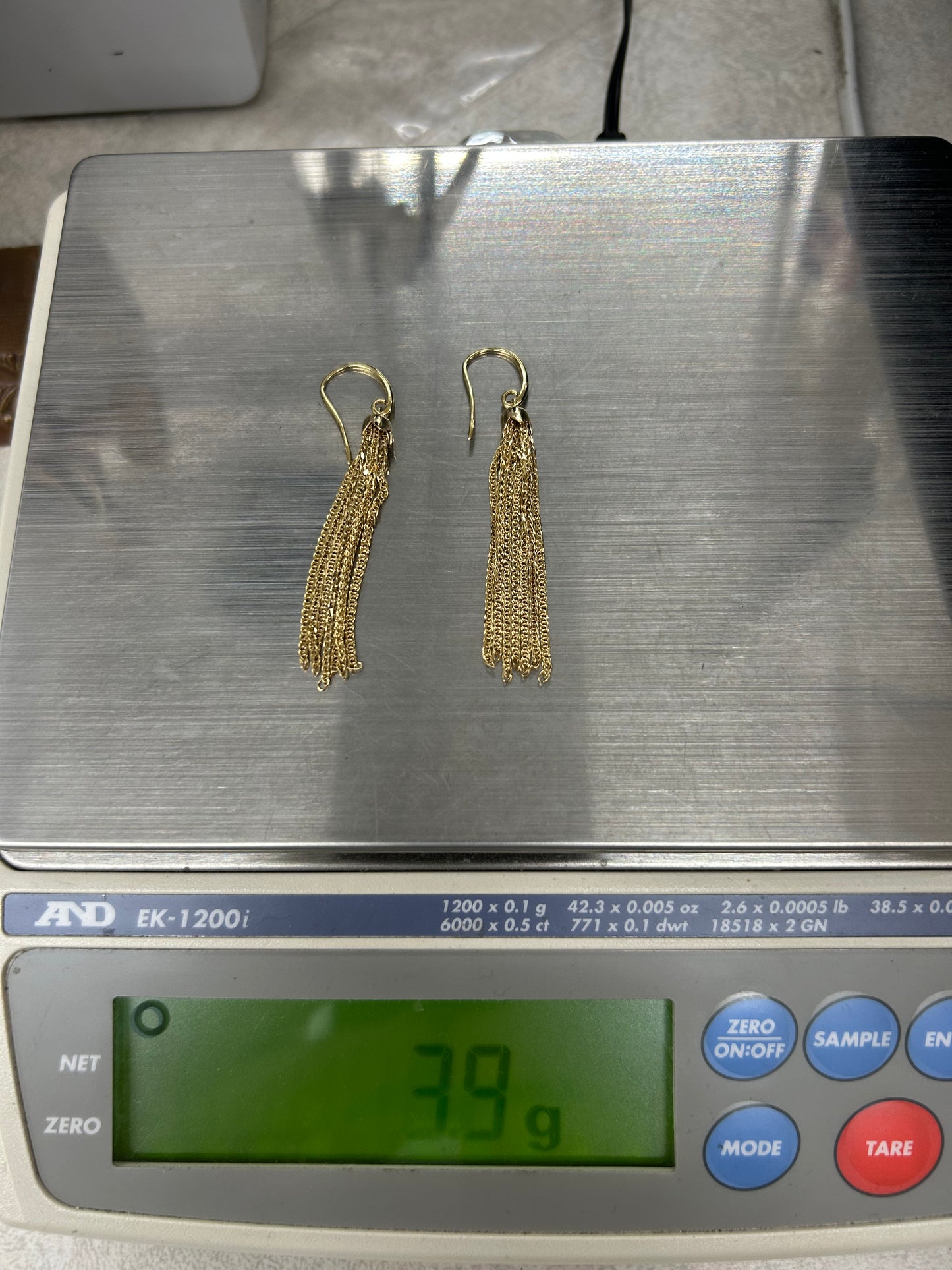 14kt Yellow Gold Dangle Earrings 3.8g