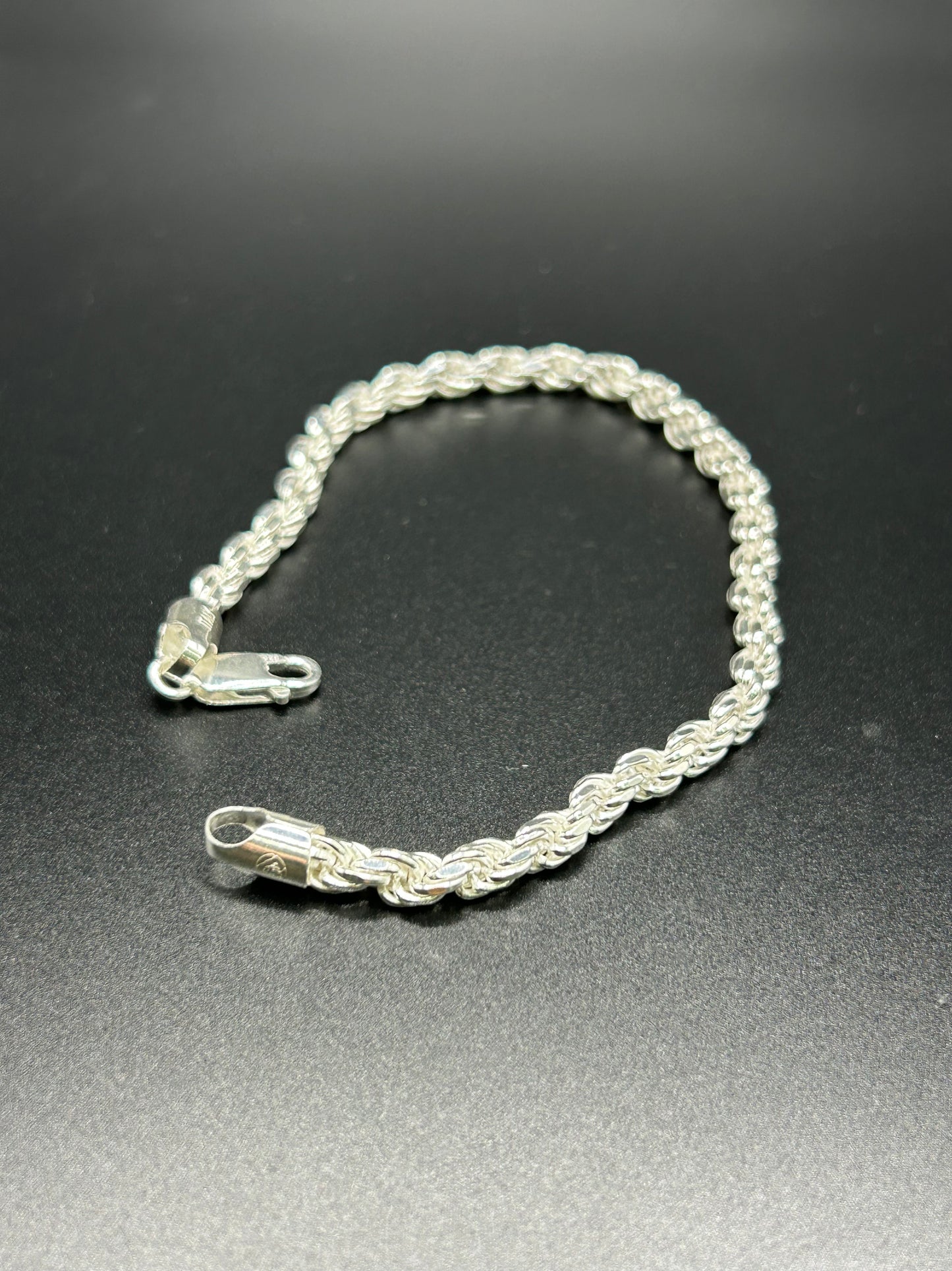 925 Silver Rope Bracelet 9” 17.6g