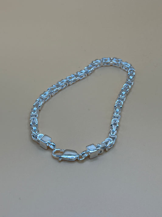 925 Sterling Silver Byzantine Bracelet 9” 14.7g