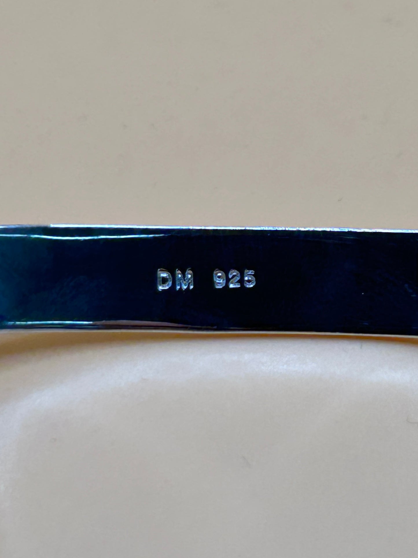 925 Sterling Silver ID Bracelet Chino Link 8" 19.2g